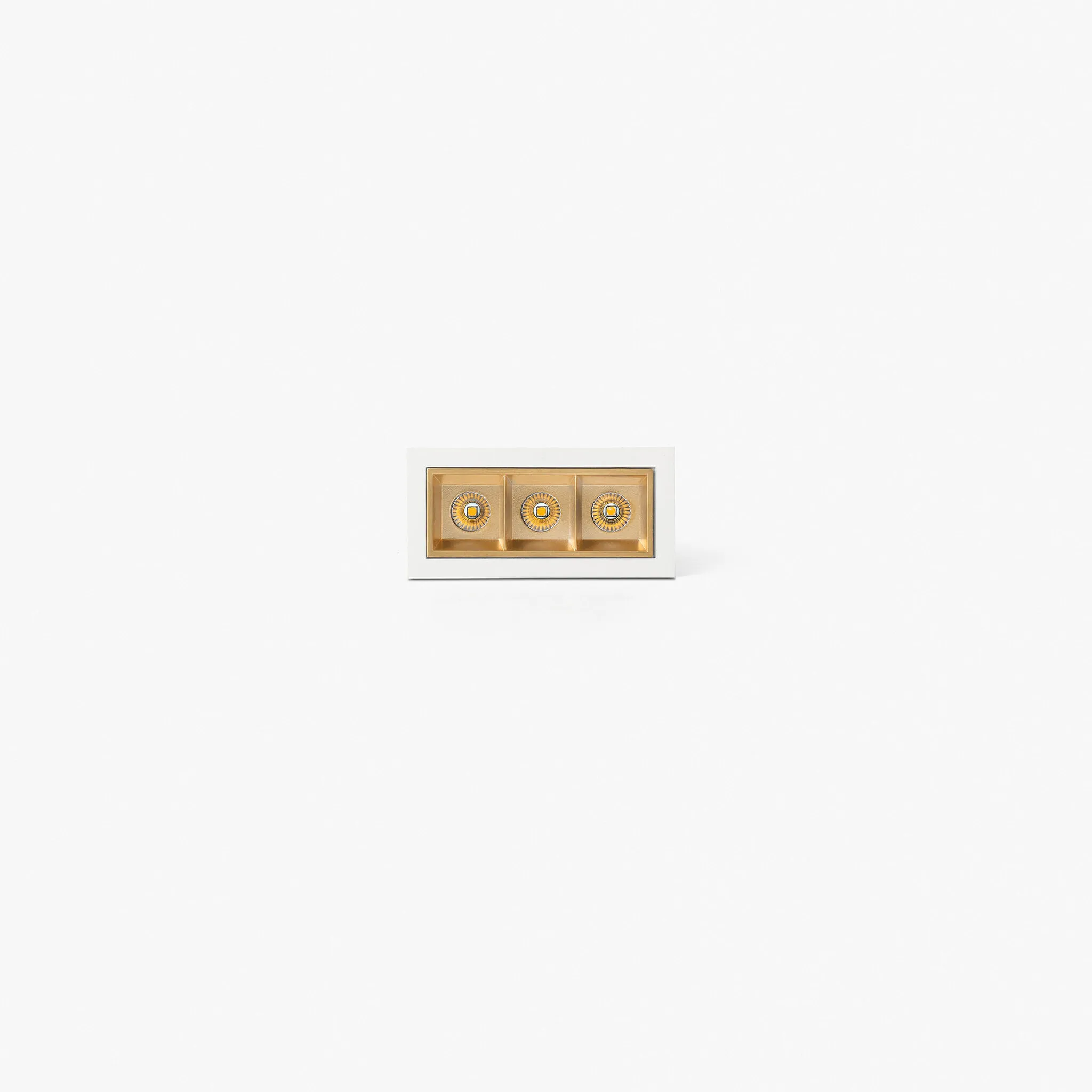 TROOP recessed white-gold 3x2W 15°