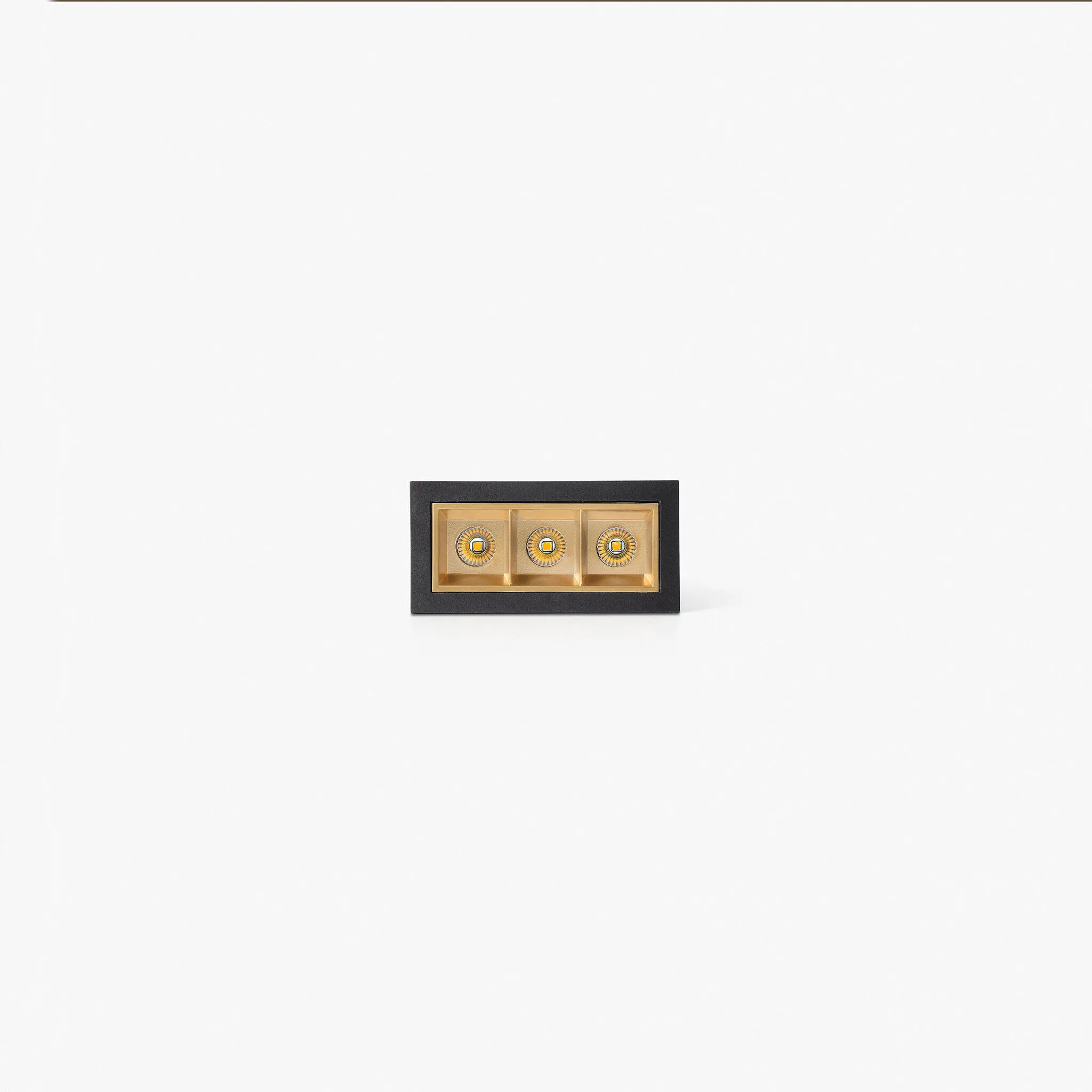 TROOP recessed black-gold 3x2W 36°