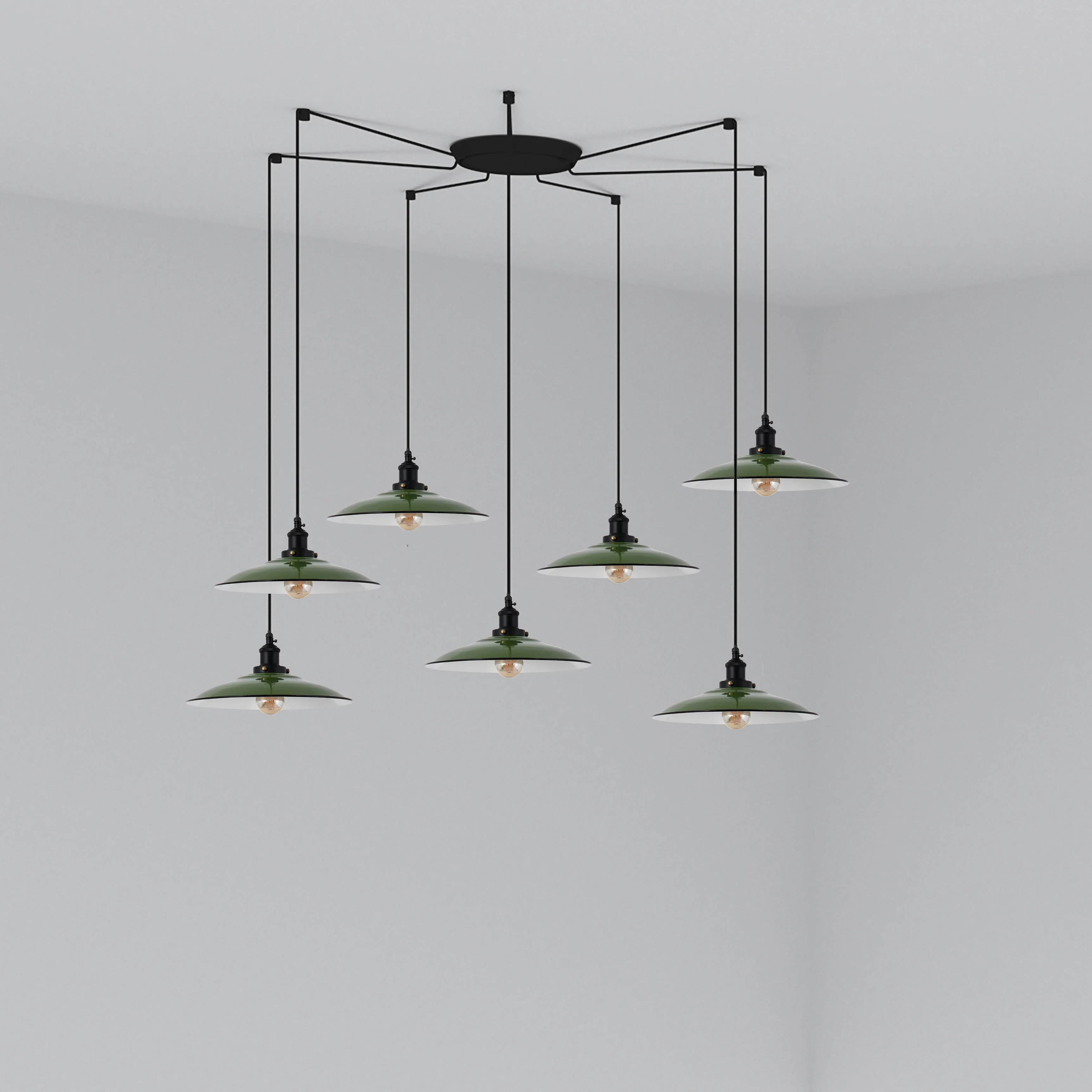 LANG GREEN PENDANT LAMP E27 7L