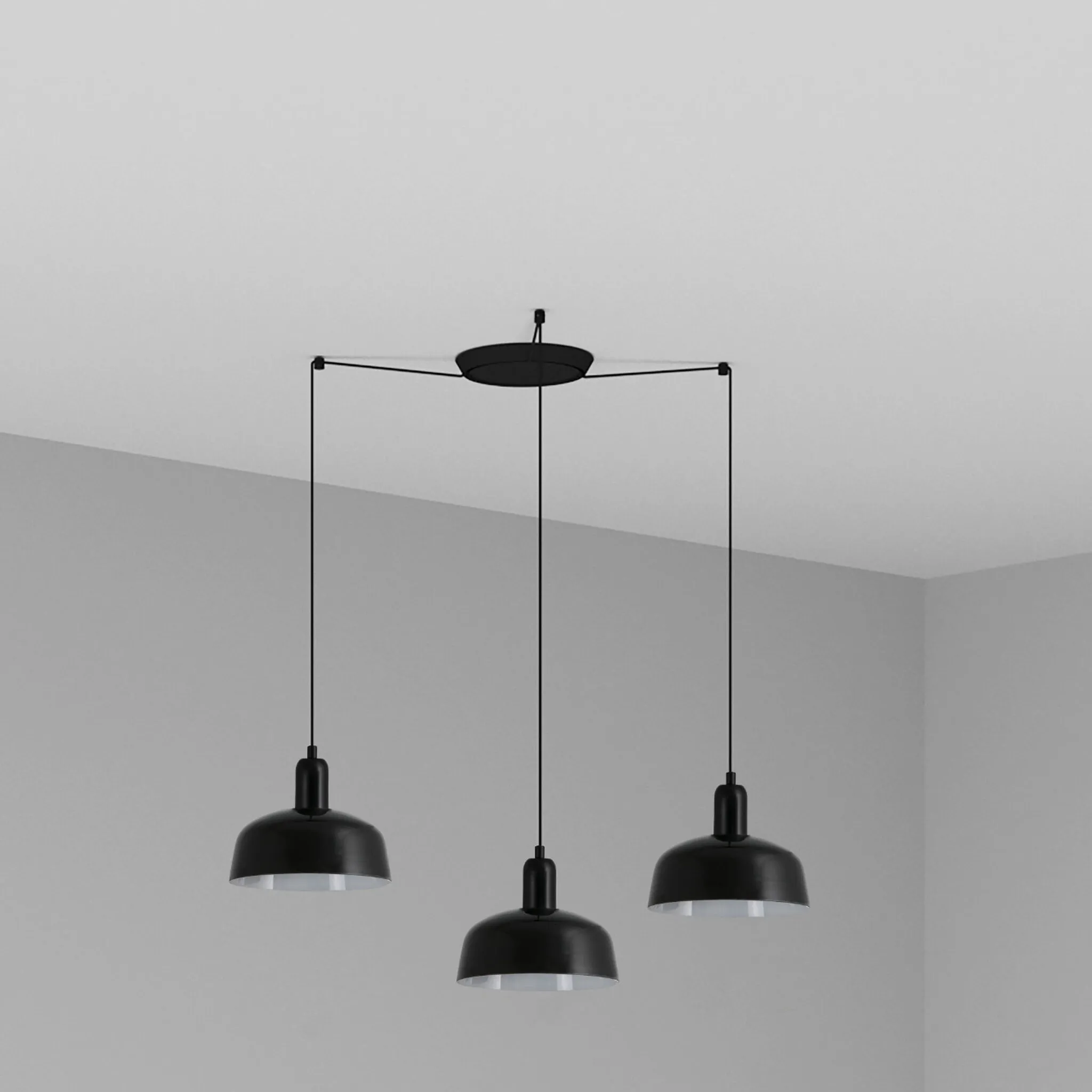 TATAWIN S 3L Black pendant lamp
